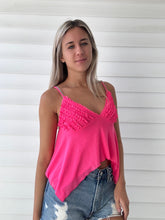 Load image into Gallery viewer, Ruffle Me Up Hot Pink Cami
