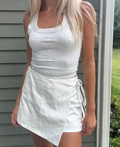 The Essential Grey Ribbed Tank Top