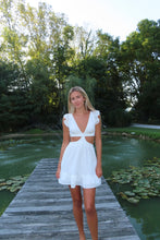 Load image into Gallery viewer, White Cutout Mini Dress
