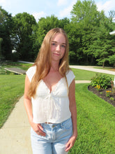 Load image into Gallery viewer, Beige Cropped Short Sleeve Top
