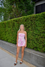 Load image into Gallery viewer, Coastal Mosaic Strapless Mini Dress
