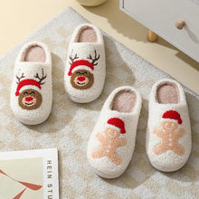 Load image into Gallery viewer, Christmas Gingerbread, Raindeer, Santa Slippers
