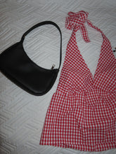Load image into Gallery viewer, Red Gingham Halter Top
