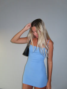 Sky Blue Bodycon Mini Dress