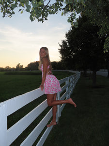 Pink Cutout Floral Dress - Juniper