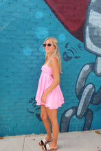 Load image into Gallery viewer, Blush Bow Back Mini Dress
