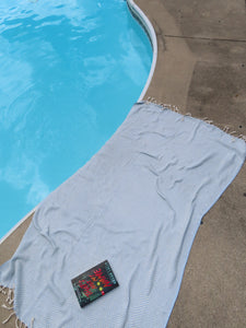 Light Blue Turkish Beach Towel