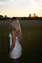 Load image into Gallery viewer, White Strapless Lace Dress - Juniper
