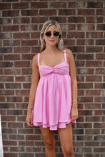 Load image into Gallery viewer, Blush Bow Back Mini Dress
