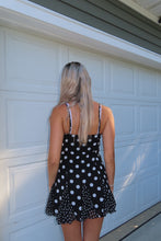 Load image into Gallery viewer, Midnight Polka Dot Mini Dress
