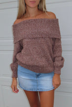 Load image into Gallery viewer, Cozy Off-the-Shoulder Knit Sweater

