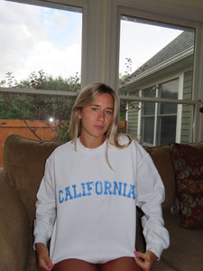 White Cali Crewneck