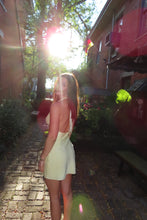 Load image into Gallery viewer, Lemon Glow Halter Mini Dress

