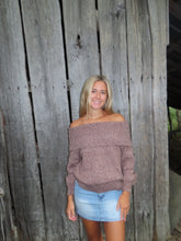 Load image into Gallery viewer, Cozy Off-the-Shoulder Knit Sweater

