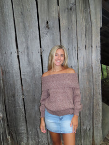 Cozy Off-the-Shoulder Knit Sweater