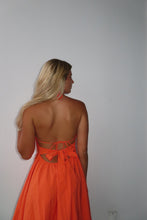 Load image into Gallery viewer, Citrus Glow Halter Mini Dress

