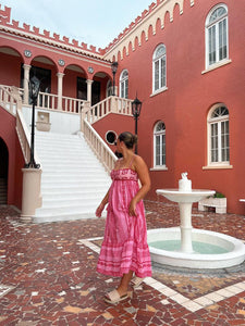 Bohemian Pink Maxi Dress