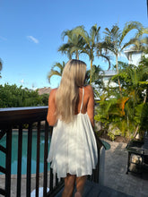 Load image into Gallery viewer, White Chiffon Flowy Mini Dress - Juniper
