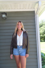 Load image into Gallery viewer, Mocha Muse Faux Leather Jacket

