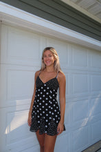 Load image into Gallery viewer, Midnight Polka Dot Mini Dress
