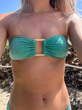 Load image into Gallery viewer, Seafoam Siren Sparkle Bandeau Bikini Set - Juniper
