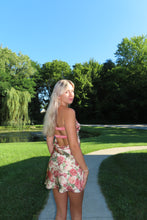 Load image into Gallery viewer, Blushing Blooms Mini Strapless Dress - Juniper

