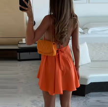 Load image into Gallery viewer, Citrus Glow Halter Mini Dress
