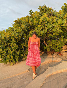 Bohemian Pink Maxi Dress