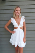 Load image into Gallery viewer, White Cutout Mini Dress
