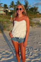Load image into Gallery viewer, Coastal Breeze Lace Tank
