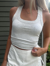 Load image into Gallery viewer, The Essential Grey Ribbed Tank Top
