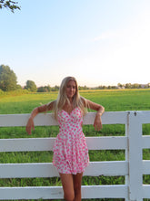 Load image into Gallery viewer, Pink Cutout Floral Dress - Juniper

