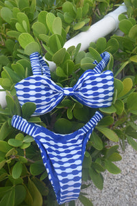 Blue Abstract Bikini Set