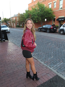 Burgundy Blaze Leather Jacket