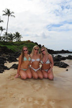 Load image into Gallery viewer, Navy Woven Triangle Tie Bikini Set - Juniper
