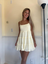 Load image into Gallery viewer, Lemon Breeze Tiered Mini Dress

