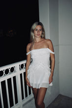Load image into Gallery viewer, White Cascade Mini Dress
