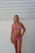 Load image into Gallery viewer, Pink Champagne Sparkle Triangle Bikini Set
