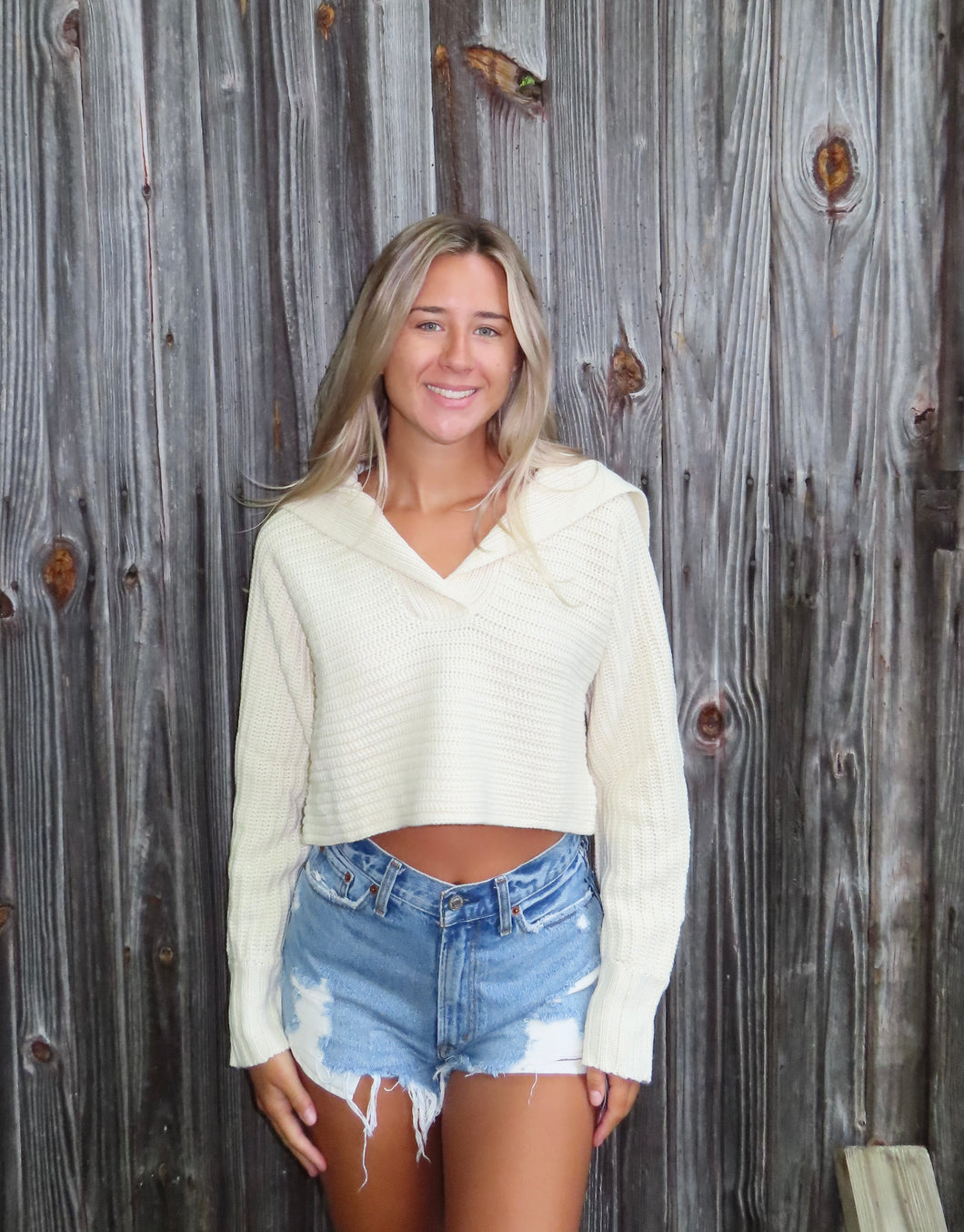 Simply Chunky Beige Knit Sweater