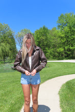 Load image into Gallery viewer, Mocha Muse Faux Leather Jacket
