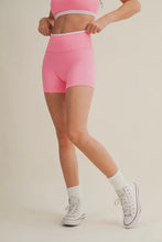 Load image into Gallery viewer, Pink Performance High-Waisted Biker Shorts - Juniper
