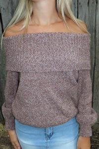 Cozy Off-the-Shoulder Knit Sweater