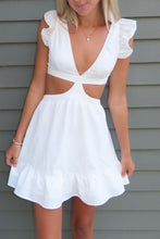 Load image into Gallery viewer, White Cutout Mini Dress
