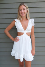 Load image into Gallery viewer, White Cutout Mini Dress
