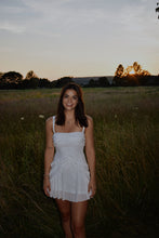 Load image into Gallery viewer, White Cascade Mini Dress

