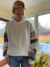 Load image into Gallery viewer, Grey Patchwork Hoodie
