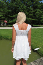 Load image into Gallery viewer, Mini White Floral Dress
