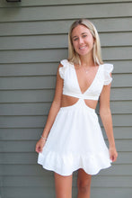 Load image into Gallery viewer, White Cutout Mini Dress
