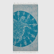 Load image into Gallery viewer, Ocean Sea Turtle Abstract Beach Towel
