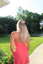 Load image into Gallery viewer, Coral Cove Halter Mini Dress
